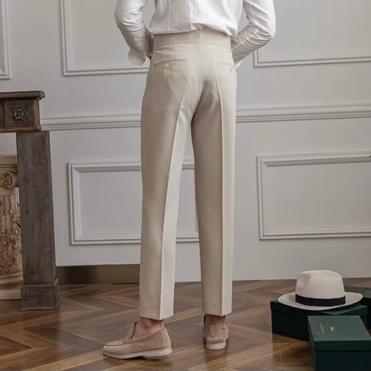 Pleated Wide-Leg Trousers
