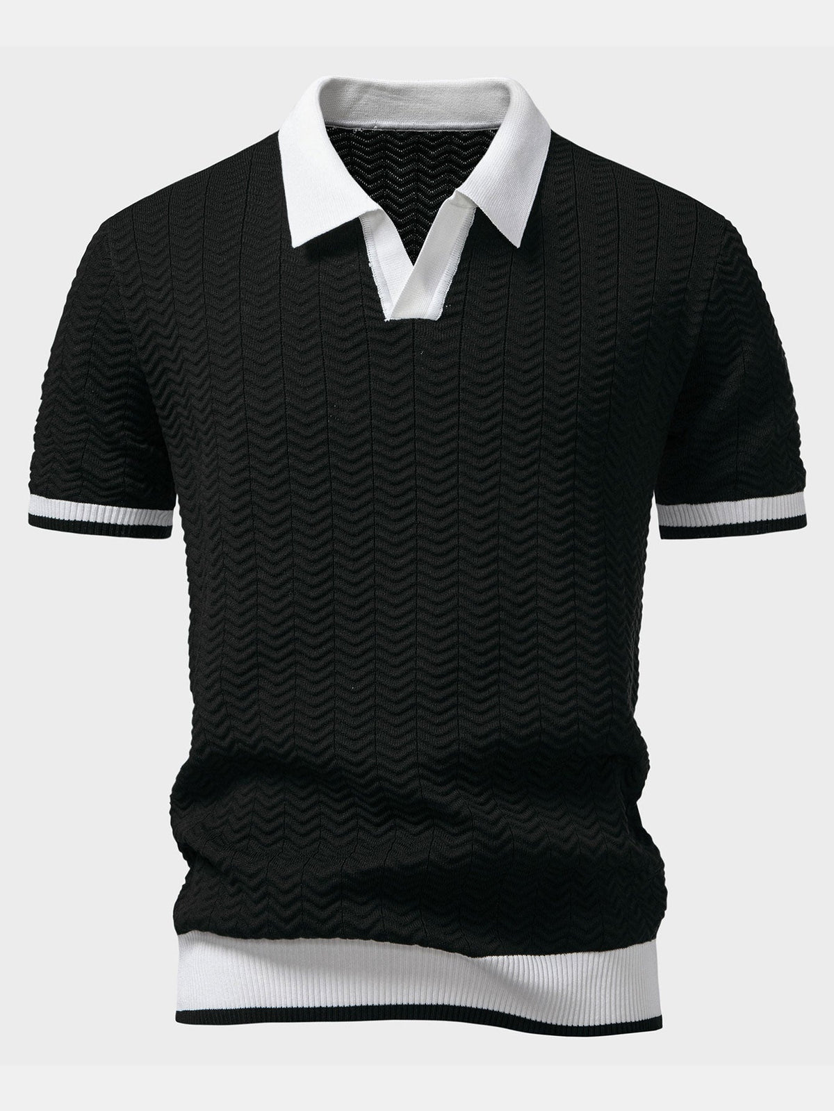 Contrast-Trim Knit Polo