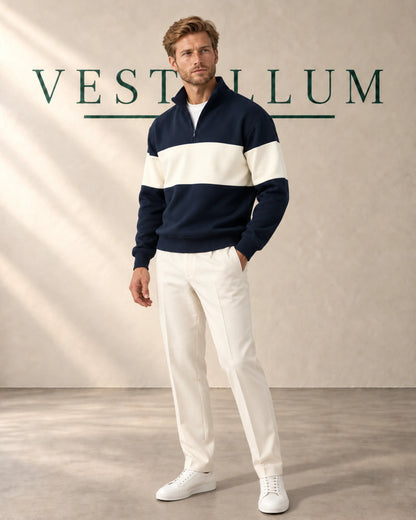 Men's Colourblock Half-Zip Sweatshirt, product photo 2