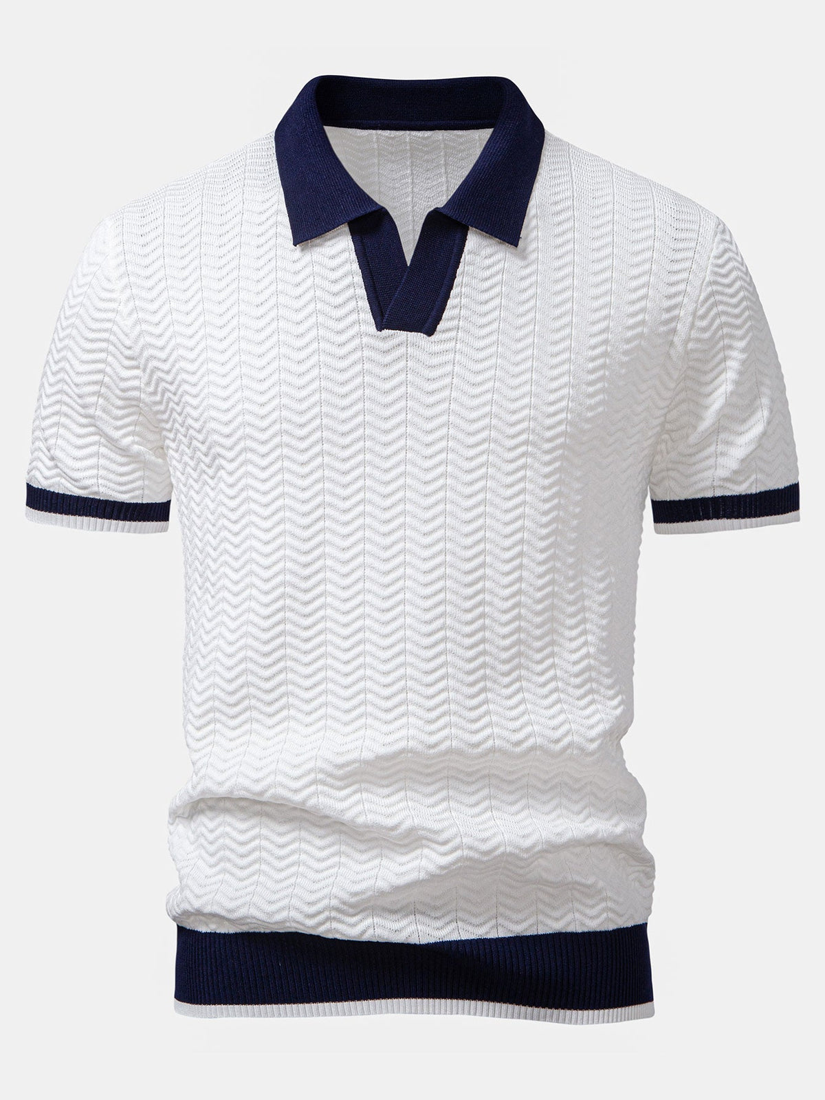 Contrast-Trim Knit Polo