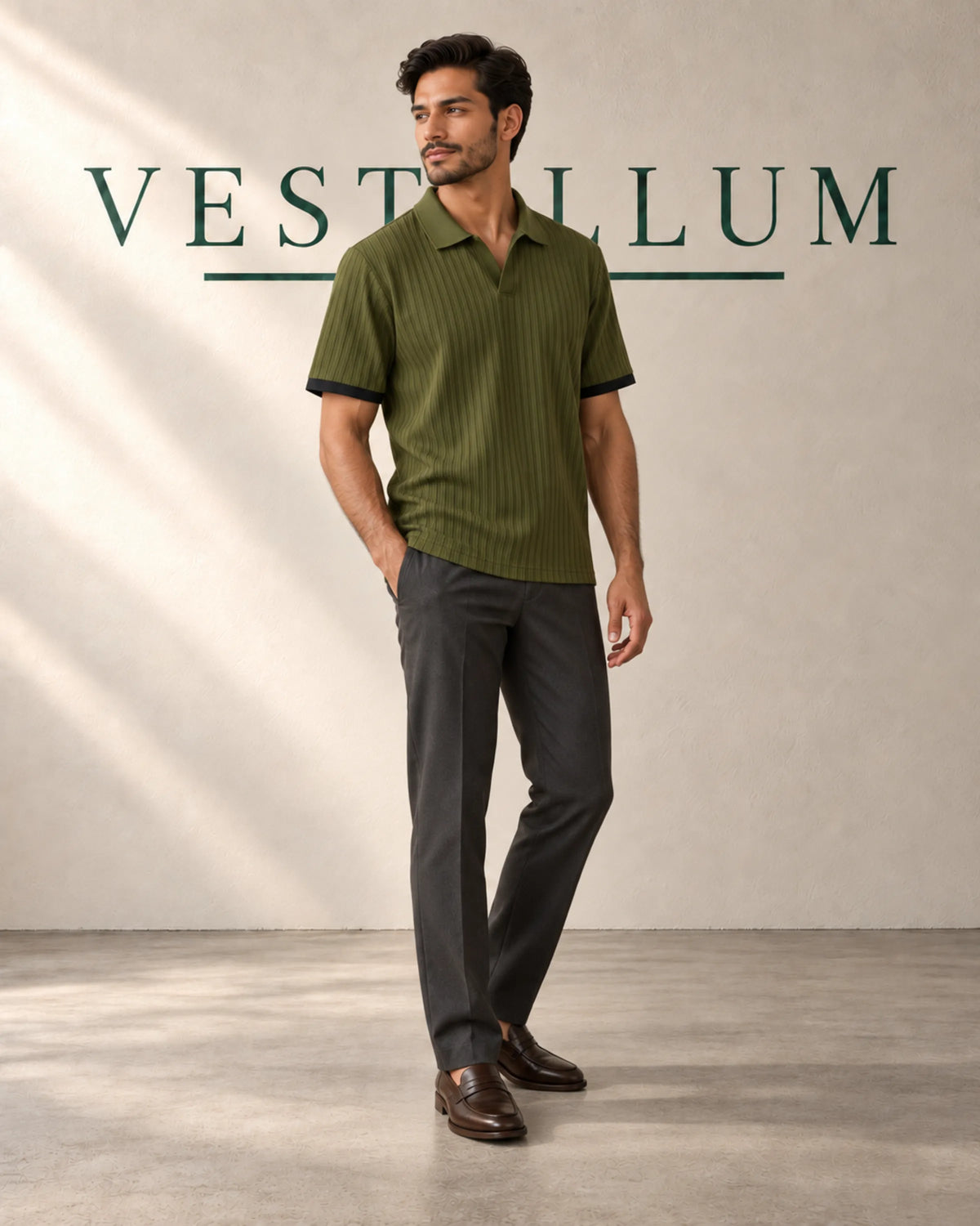 Men's Textured Short-Sleeve Polo Shirt 3-Pack, product photo 1