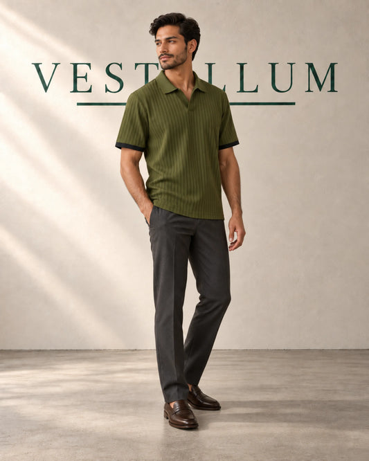 Men's Textured Short-Sleeve Polo Shirt 3-Pack, product photo 1