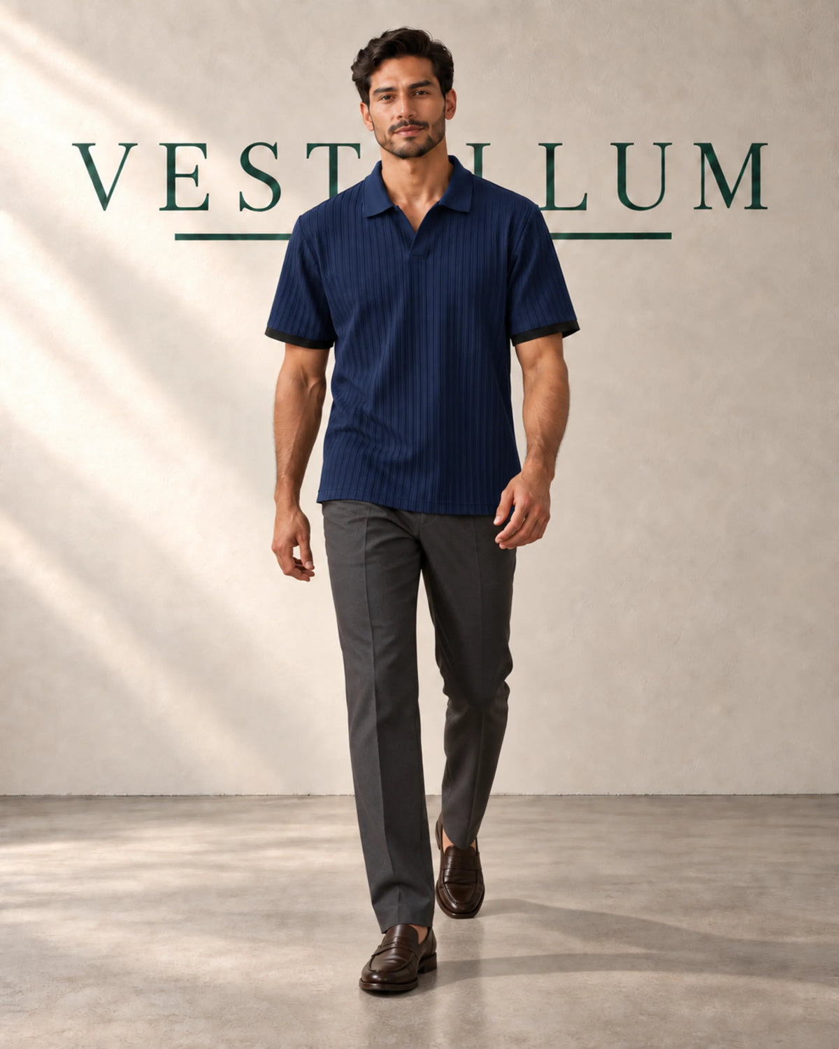 Men's Textured Short-Sleeve Polo Shirt 3-Pack, product photo 3