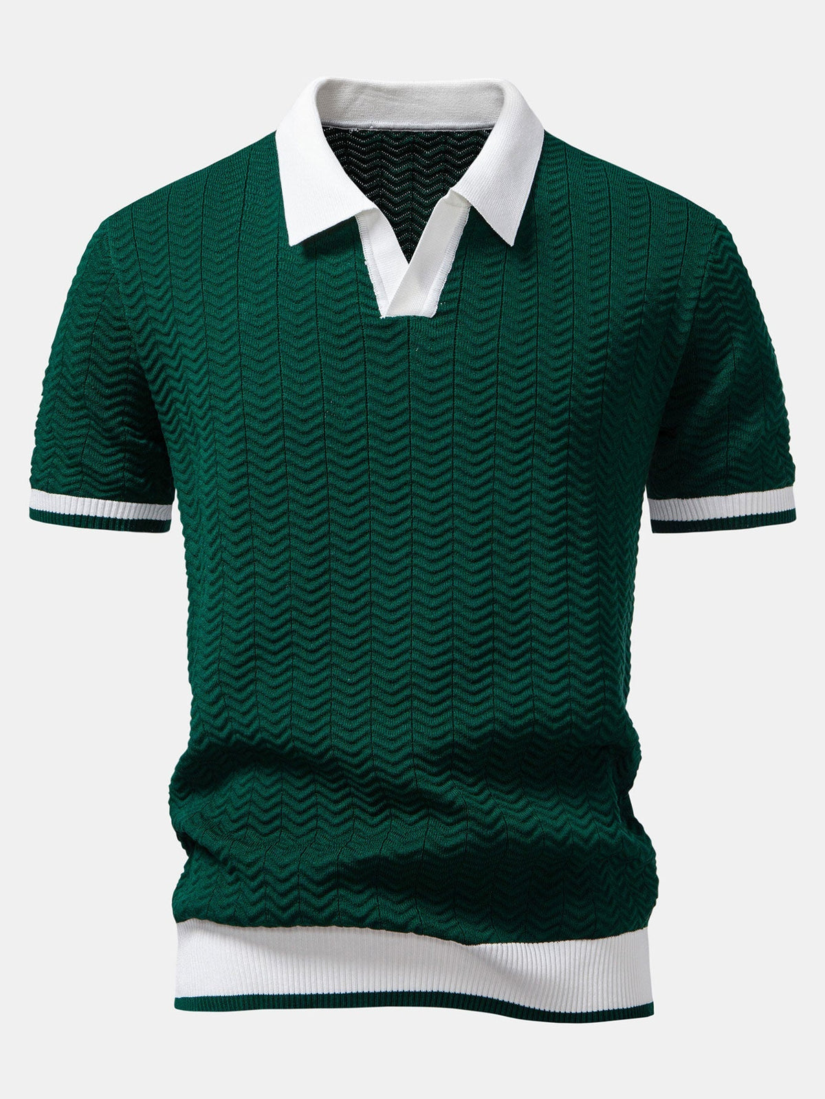 Contrast-Trim Knit Polo