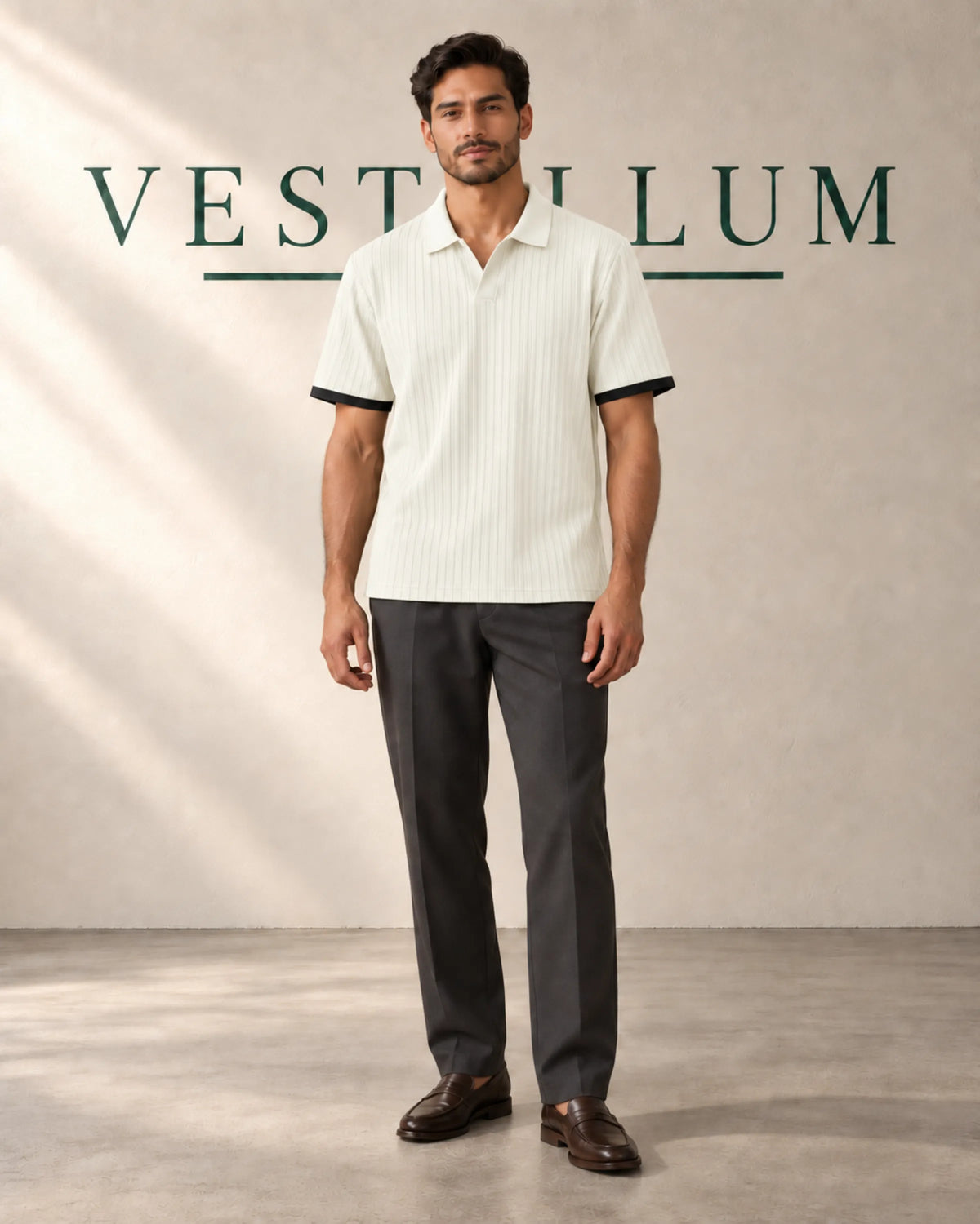 Men's Textured Short-Sleeve Polo Shirt 3-Pack, product photo 2