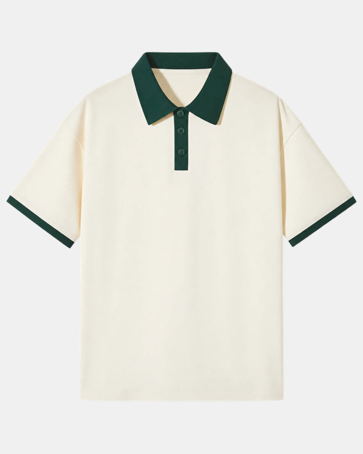Men's Tipped Collar Knit Polo Shirt in green