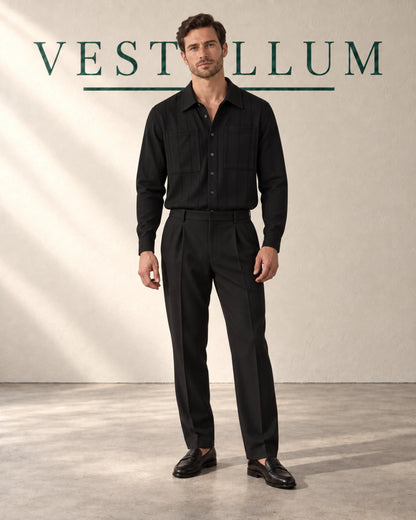 Men's Ribbed Textured Long-Sleeve Shirt, product photo 2