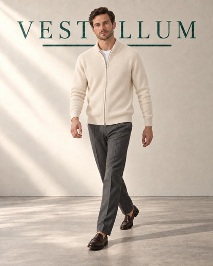 Men's Zip-Up Cashmere Jumper with Stand Collar, product photo 3
