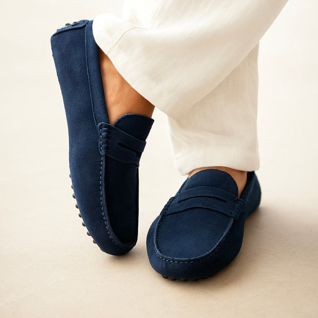 Lace-Trim Boat Loafers