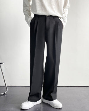 Men's Tailored Slim-Fit Trousers with Tapered Leg, product photo 1