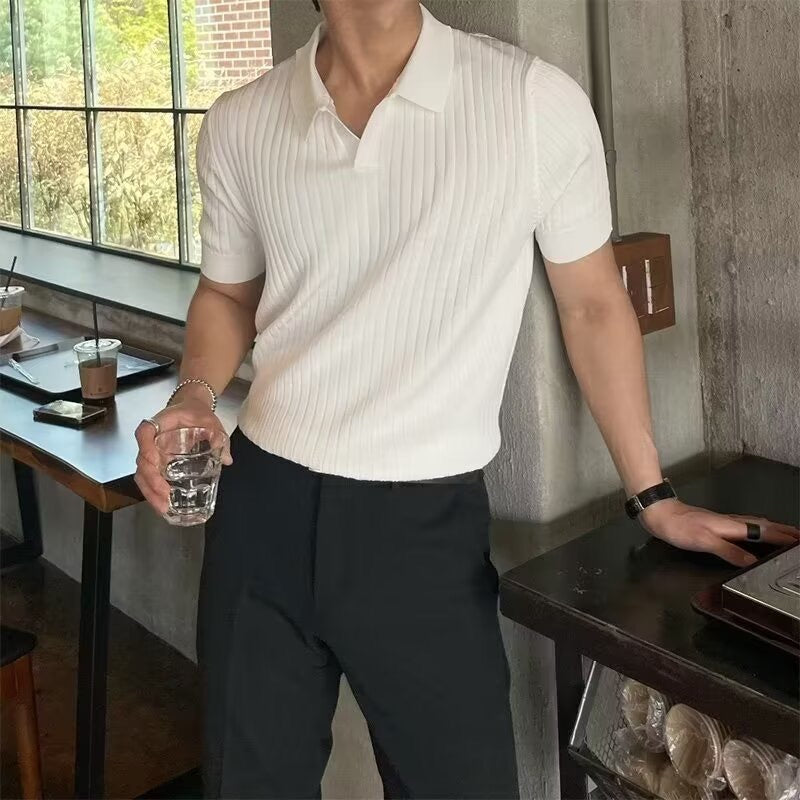 Textured Knit Polo