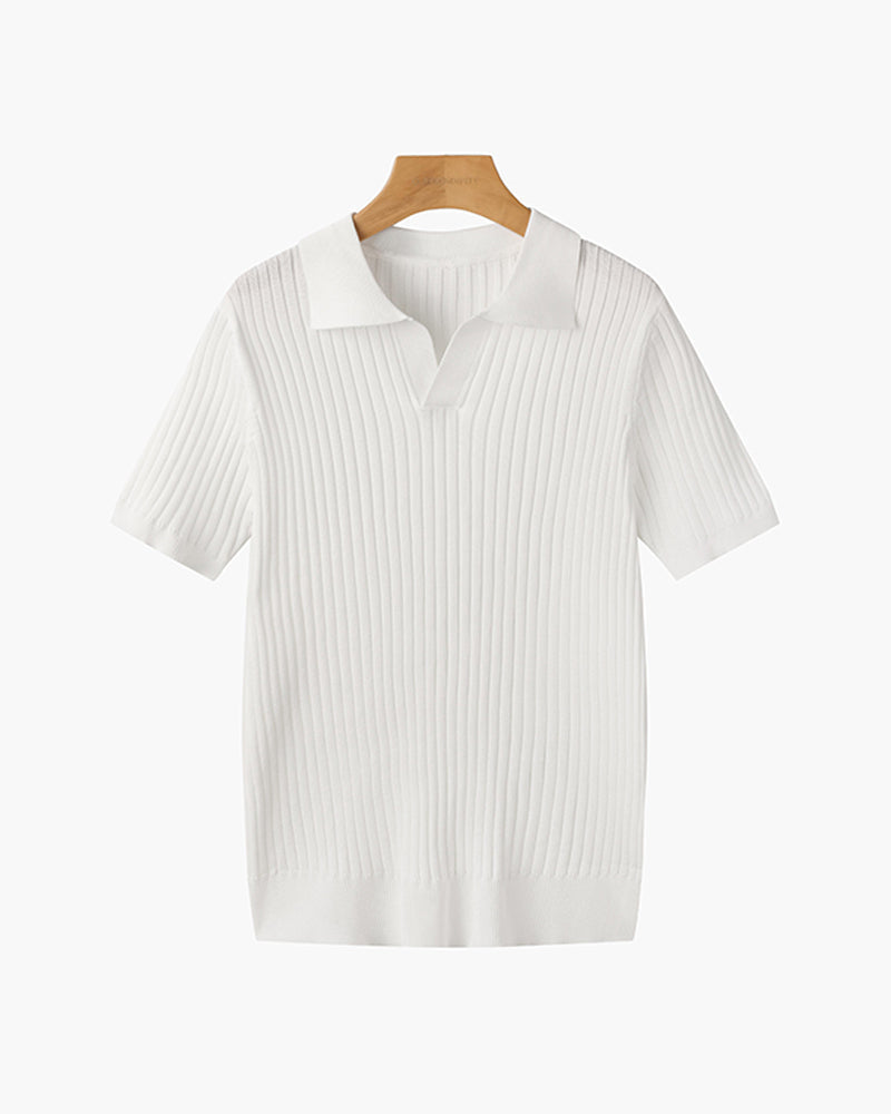 Textured Knit Polo