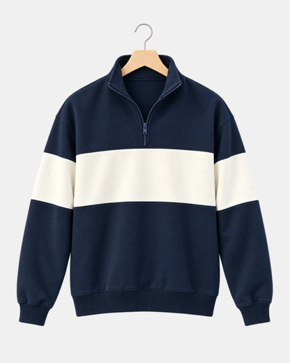 Men's Colourblock Half-Zip Sweatshirt, product photo 4