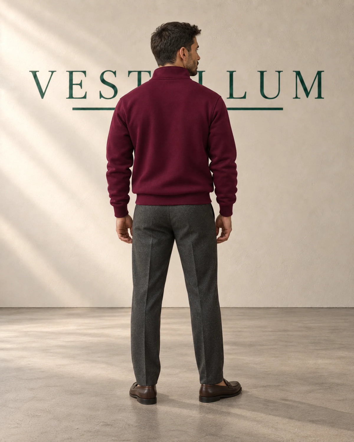 Men's Heavyweight Fleece Half-Zip Sweatshirt, Relaxed Fit, product photo 2