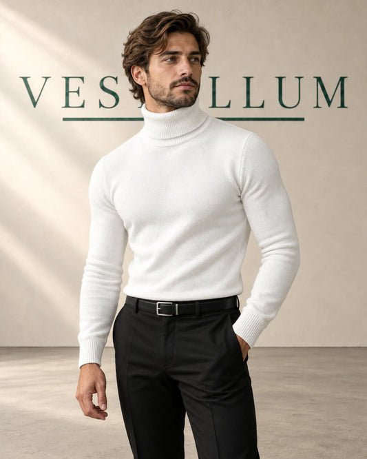 Men's High-Neck Fine Knit Jumper, product photo 1