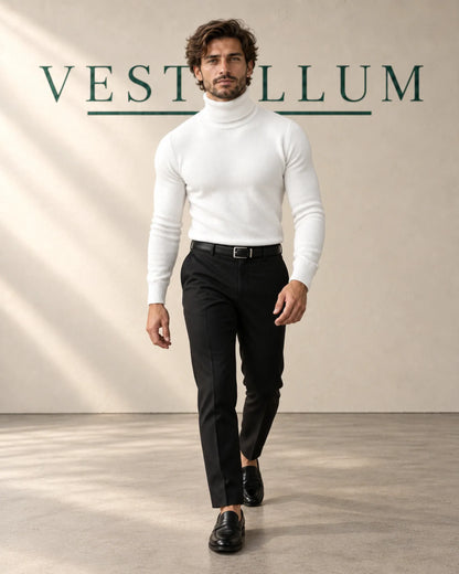 Men's High-Neck Fine Knit Jumper, product photo 2