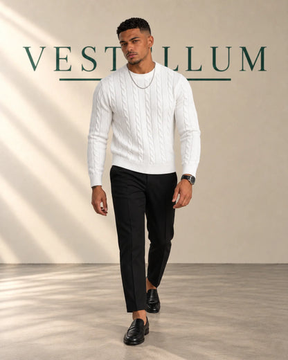 Men's Cable-Knit Crew Neck Jumper, product photo 2